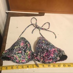 Victoria secrets bikini top 34C padded multi color